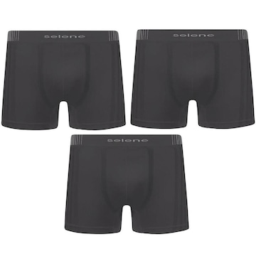 Cueca Boxer Selene sem Costura - Adulto - 3 Unidades