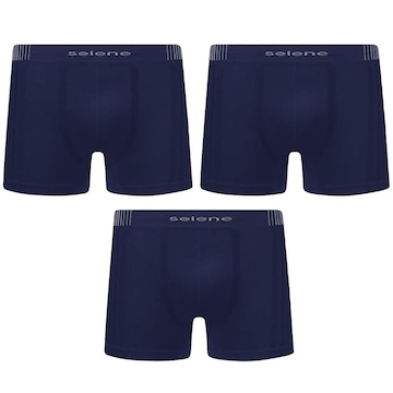 Cueca Boxer Selene sem Costura - Adulto - 3 Unidades