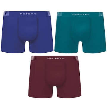 Cueca Boxer Selene sem Costura - Adulto - 3 Unidades