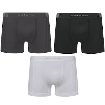 Cueca Boxer Selene sem Costura - Adulto - 3 Unidades