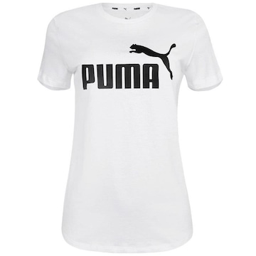 Camiseta Puma Manga Curta Essentials Logo - Feminina