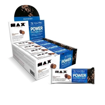 Power Protein Bar Max Titanium - Dark Chocolate Truffle - 12 Unidades - 41g cada