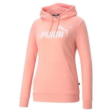 Blusão de Moletom com Puma Ess Logo Hoodie - Feminino