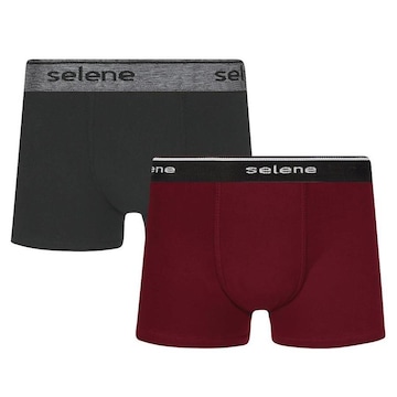 Kit de Cuecas Boxer Selene Algodão - 2 Unidades - Infantil