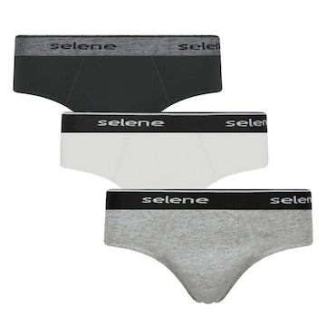 Kit Cuecas Slip Selene - Adulto - 3 unidades