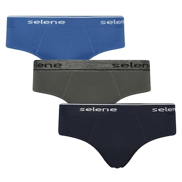 Kit Cuecas Slip Selene - Adulto - 3 unidades