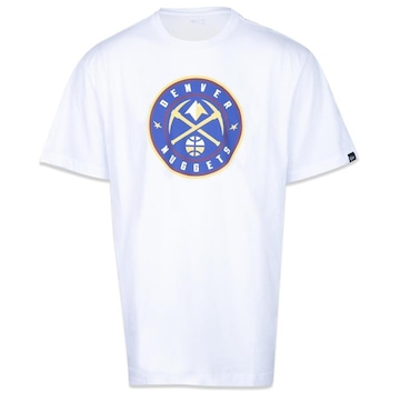 Camiseta New Era Plus Size Regular Manga Curta Denver Nuggets Logo - Masculino