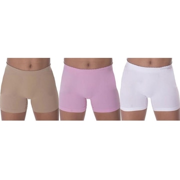 Kit Calcinhas Boxer Selene Sem Costura - 3 Unidades - Infantil