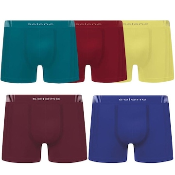 Cueca Boxer Selene sem Costura - Adulto - 5 Unidades