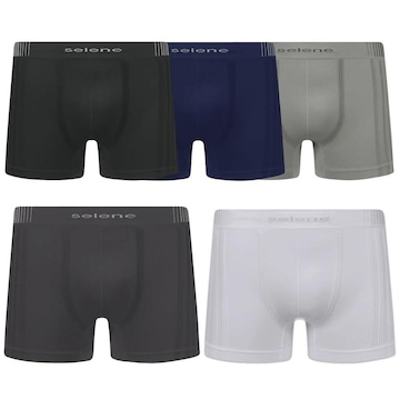 Cueca Boxer Selene sem Costura - Adulto - 5 Unidades