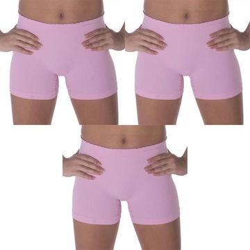 Kit de Calcinhas Boxer Selene Sem Costura com 3 unidades - Infantil