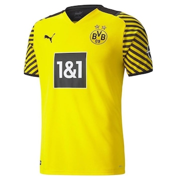 Camisa Borussia Dortmund I 21/22 Puma - Masculina