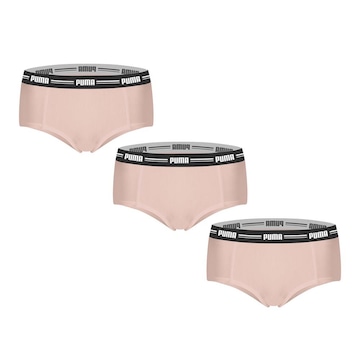 Kit de Calcinhas Boxer Puma Mini - Adulto - 3 Unds