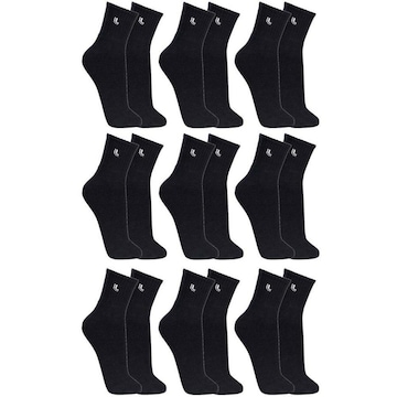 Kit de Meias Lupo Cano Médio Kit com 9 Pares - Masculina