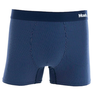 Cueca Boxer Mash Risca de Giz Microfibra Elástico - Masculina