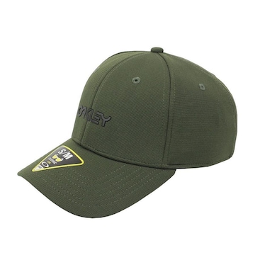 Boné Aba Curva Oakley 6 Panel Stretch Metallic Hat New Dark Brush - Fechado - Adulto