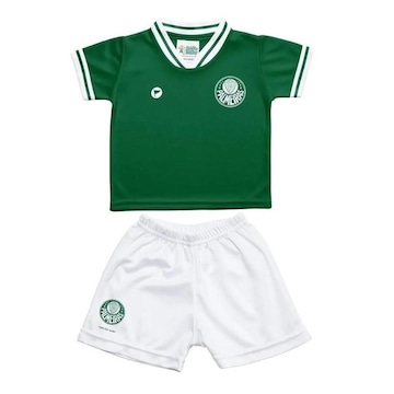 Kit Uniforme do Palmeiras Torcida Baby 031Ss: Camiseta + Shorts - Infantil