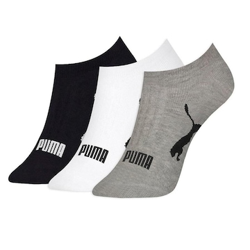 Kit de Meias Sapatilha Puma Esportiva - 3 Pares - Feminino