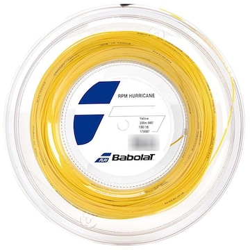 Corda Babolat RPM Hurricane 16L 1.30mm Rolo com 200 metros Amarelo