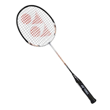 Raquete de Badminton Yonex Muscle Power 2 Branca Preta e Laranja