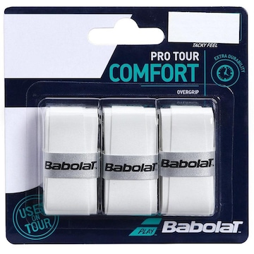 Overgrip Babolat Pro Tour Branco - 3 unidades