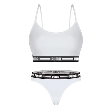 Kit Puma Top Modal Stretch + Calcinha Fio Dental - Feminino