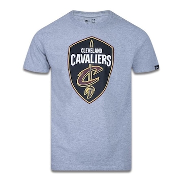 Camiseta New Era Plus Size Regular Manga Curta Cleveland Cavaliers Logo - Masculino