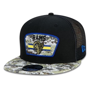 Boné Aba Reta New Era Los Angeles Rams 950 NFL 21 Salute Service - Snapback - Adulto