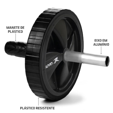 Kit Roda de Exercícios + Corda de Pular Ajustável Muvin