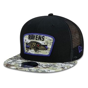 Boné Aba Reta New Era Baltimore Ravens 950 NFL 21 Salute Service - Snapback - Adulto