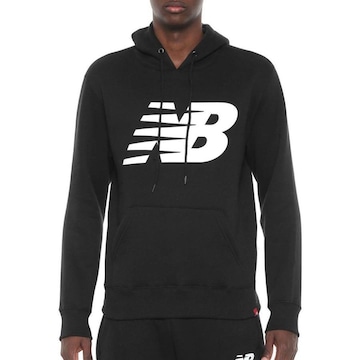 Blusão de Moletom New Balance Fechado Canguru - Masculino