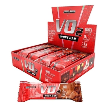 Barra de Proteina VO2 Whey Bar Integralmédica - Chocolate - Caixa com 12 Unds 30g cada