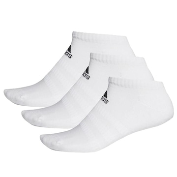 Meia adidas Cano Baixo Cush Low - Unissex - 3 Pares