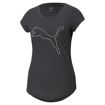 Camiseta Puma Performance Heather Cat Tee - Feminina