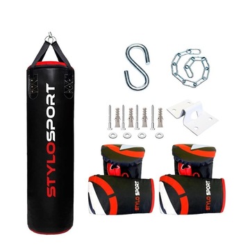 Saco de Pancada Stylo Sports Stylo120 + 2 Pares de Luvas Bate Saco