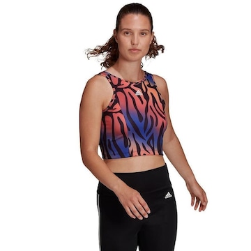 Camiseta Regata Cropped adidas Tiger - Feminina