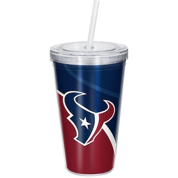 Copo Com Canudo Luxo NFL Houston Texans