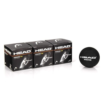 Bola de Squash Head Prime - Pack com 3 Unidades