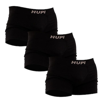 Kit de Cueca Boxer Hupi para Esportes Seamless com 03 Unidades - Adulto