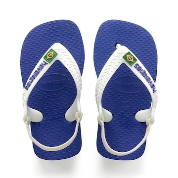 Sandália Baby Havaianas Logo Brasil Papete - Infantil