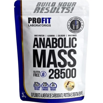 Hipercalórico Profit Anabolic Mass Protein 28500 - Baunilha - 3kg