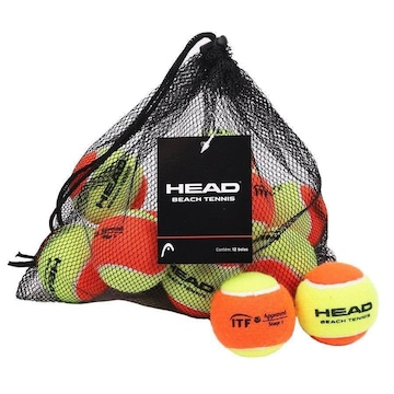 Kit de Bola de Beach Tennis Head Pack com 12 Unidades