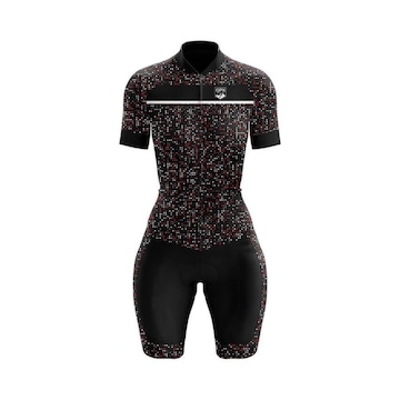 Macaquinho Ciclismo GPX Elite Pixel - Forro GEL - Feminino