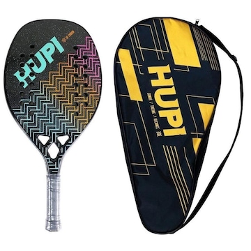 Kit 2 Raquetes Beach Tennis HUPI Onda Carbon 3K com Bolsa + 3 Bolas