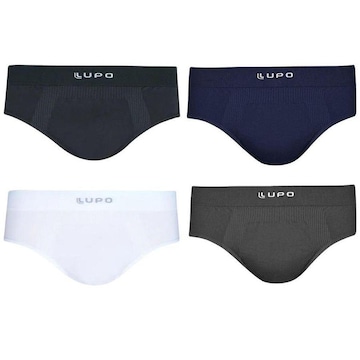 Cueca Slip Lupo Modal sem Costura - 4 unidades