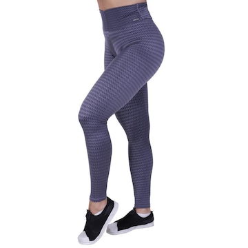 Calça Legging Orbis Fitness Franzido Cós Cirre Texturado - Feminina