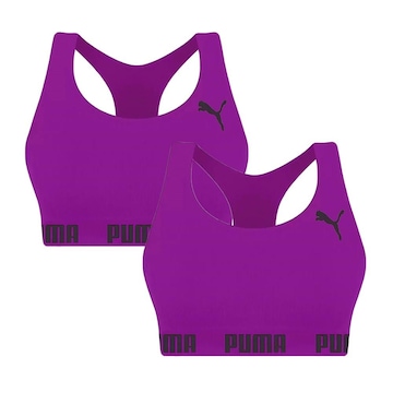 Kit Top Puma Nadador Sem Costura - Feminino - 2 Unidades