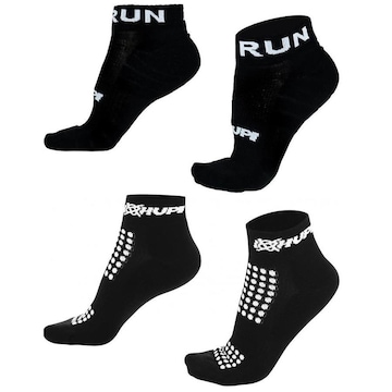 Kit Meias de Corrida Hupi Pro Running Run com 02 Pares - 36 a 42 - Adulto