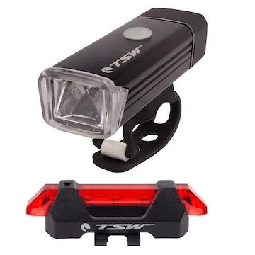 Kit de Farol 180 Lumens + Sinalizador Pisca 15 lumens TSW USB