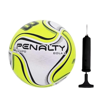 Bola de Futebol de Campo Penalty 8 X + Bomba de Ar